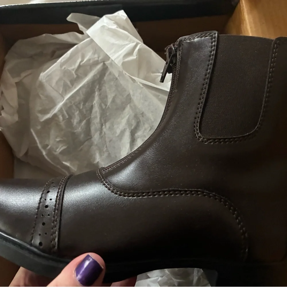 TuffRider Children's Brown Paddock Boots - Picture 4 of 5